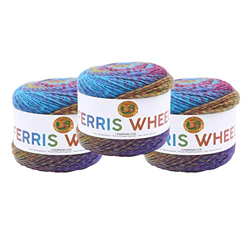 Lion Brand Yarn Riesenrad-Garn, mehrfarbiges Garn zum Stricken, Häkeln und Basteln, 3er-Pack, Vintage-Karussell Lion Brand Yarn Riesenrad-Garn, mehrfarbiges Garn zum Stricken, Häkeln und Basteln, 3er-Pack, Vintage-Karussell von Lion Brand Yarn