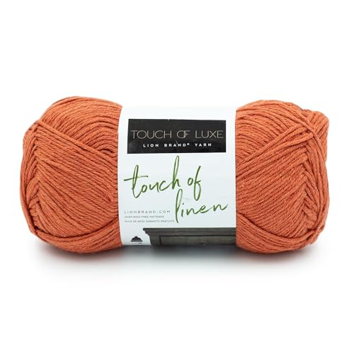 Lion Brand Yarn Touch of Linen Garn, Terracotta von Lion Brand Yarn