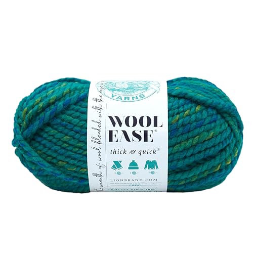 Lion Brand Yarn Wool-Ease Dickes und schnelles Garn, weiches und sperriges Garn zum Stricken, Häkeln und Basteln, 1 Knäuel, Bluegrass Lion Brand Yarn Wool-Ease Dickes und schnelles Garn, weiches und sperriges Garn zum Stricken, Häkeln und Basteln, 1 Knäuel, Bluegrass von Lion Brand Yarn