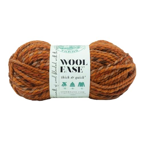 Lion Brand Yarn Wool-Ease Dickes und schnelles Garn, weiches und sperriges Garn zum Stricken, Häkeln und Basteln, 1 Knäuel, Herbstblätter Lion Brand Yarn Wool-Ease Dickes und schnelles Garn, weiches und sperriges Garn zum Stricken, Häkeln und Basteln, 1 Knäuel, Herbstblätter von Lion Brand Yarn
