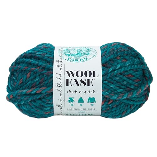 Lion Brand Yarn Company 640-623 Wool-Ease dickes und schnelles Garn, Deep Lagoon, Einheitsgröße Lion Brand Yarn Company 640-623 Wool-Ease dickes und schnelles Garn, Deep Lagoon, Einheitsgröße von Lion Brand Yarn