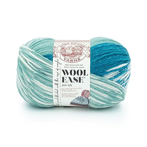 Lion Brand Yarn Wool Ease Fair Isle-Garn, helles Aqua/Türkis Lion Brand Yarn Wool Ease Fair Isle-Garn, helles Aqua/Türkis von Lion Brand Yarn