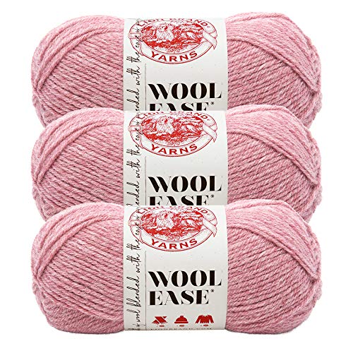 Lion Brand Yarn Wool-Ease Garn, Rose Heather, 3 Stück von Lion Brand Yarn