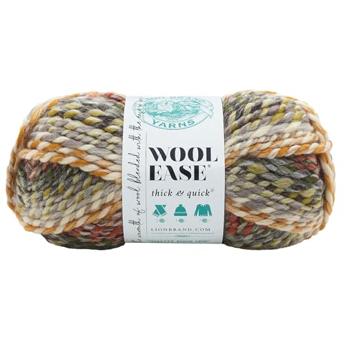 Lion Brand Yarn Wool-Ease Thick & Quick Acrylgarn, Farbe: Grünkohl, 21,59 x 9,53 x 9,53 cm, acryl, Coney Island, 21.59 x 9.525 x 9.525 cm Lion Brand Yarn Wool-Ease Thick & Quick Acrylgarn, Farbe: Grünkohl, 21,59 x 9,53 x 9,53 cm, acryl, Coney Island, 21.59 x 9.525 x 9.525 cm von Lion Brand Yarn