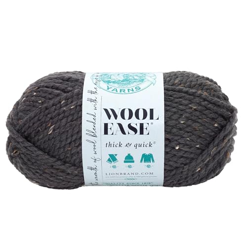 Lion Brand Yarn Company 640-151 Wool-Ease Dickes und schnelles Garn, Graphit, One Skein, 20 Lion Brand Yarn Company 640-151 Wool-Ease Dickes und schnelles Garn, Graphit, One Skein, 20 von Lion Brand Yarn