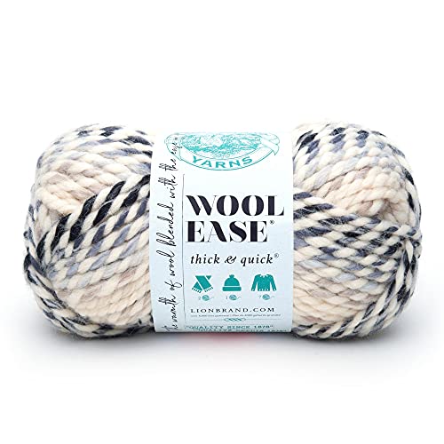 Lion Brand Yarn Wool-Ease Thick & Quick Acrylgarn, Farbe: Grünkohl, 21,59 x 9,53 x 9,53 cm Moonlight von Lion Brand Yarn
