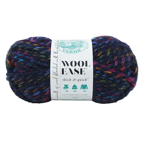 Lion Brand Yarn Wool-Ease dickes und schnelles Garn, weiches und sperriges Garn zum Stricken, Häkeln und Basteln, 1 Knäuel, City Lights von Lion Brand Yarn