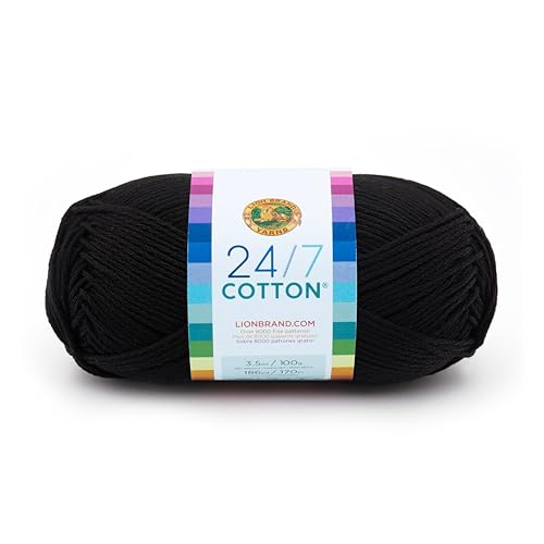 Lion Marke Garn Company Baumwolle Garn, 100% Baumwolle, Schwarz von Lion Brand Yarn