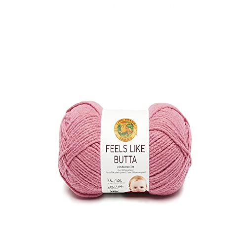 Lion Marke Garn Company Löwe Marke 215–140 Fühlt sich an wie Butta Garn, Polyester, Dusty Pink, 17.78 x 6,35 x 6,35 cm von Lion Brand Yarn