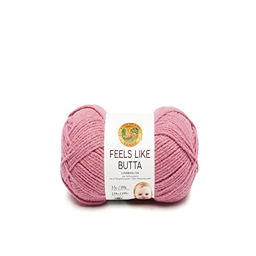 Lion Marke Garn Company Löwe Marke 215–140 Fühlt sich an wie Butta Garn, Polyester, Dusty Pink, 17.78 x 6,35 x 6,35 cm von Lion Brand Yarn Company