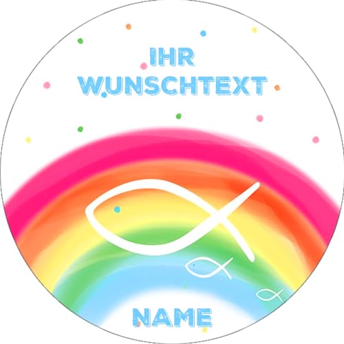 Tortenaufleger KOMMUNION11 I GEBURTSTAG I KONFIRMATION I TAUFE I FIRMUNG... personalisiert mit Wunschttext (mit Anpassung) von Lion-Decor GmbH