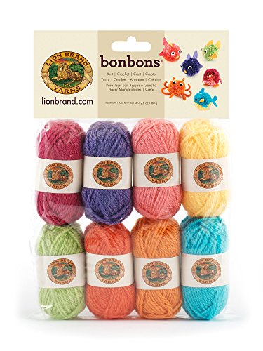 Lion Brand Yarn Company 1 Knäuel Garn Bonbons, Brights, Multicolor von Lion