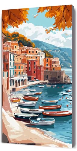 Malen Nach Zahlen Erwachsene Boot Kleine Stadt, Malen Nach Zahlen Kinder ab 7, DIY Digitales Ölgemälde Set auf Leinwand Mit 3 Bürsten Pinseln und Hochwertig Acrylpigment, Zuhause Dekor 60x120cm D-49 Malen Nach Zahlen Erwachsene Boot Kleine Stadt, Malen Nach Zahlen Kinder ab 7, DIY Digitales Ölgemälde Set auf Leinwand Mit 3 Bürsten Pinseln und Hochwertig Acrylpigment, Zuhause Dekor 60x120cm D-49 von Lionhai