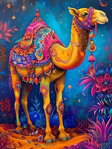 Malen Nach Zahlen Erwachsene Buntes Kamel, Malen Nach Zahlen Kinder ab 7 8 9 10 Jahre Mädchen Paint by Numbers, Anfänger Malen Nach Zahlen, Perfekt für Home Wand Dekor und Geschenke 60x80cm L-65 Malen Nach Zahlen Erwachsene Buntes Kamel, Malen Nach Zahlen Kinder ab 7 8 9 10 Jahre Mädchen Paint by Numbers, Anfänger Malen Nach Zahlen, Perfekt für Home Wand Dekor und Geschenke 60x80cm L-65 von Lionhai