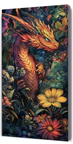 Malen Nach Zahlen Erwachsene Drachen Blume, DIY Handgemalt Malen Nach Zahlen, mit Leinwand Pinseln Acrylpigment, Paint by Numbers Adult Kinde Anfänger, für Geschenke und Home Haus Deko, 35x70cm D-316 Malen Nach Zahlen Erwachsene Drachen Blume, DIY Handgemalt Malen Nach Zahlen, mit Leinwand Pinseln Acrylpigment, Paint by Numbers Adult Kinde Anfänger, für Geschenke und Home Haus Deko, 35x70cm D-316 von Lionhai
