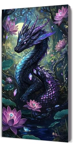 Malen Nach Zahlen Erwachsene Drachen Lotus, Malen Nach Zahlen Kinder ab 7, DIY Digitales Ölgemälde Set auf Leinwand Mit 3 Bürsten Pinseln und Hochwertig Acrylpigment, für Zuhause Dekor 100x200cm D-317 Malen Nach Zahlen Erwachsene Drachen Lotus, Malen Nach Zahlen Kinder ab 7, DIY Digitales Ölgemälde Set auf Leinwand Mit 3 Bürsten Pinseln und Hochwertig Acrylpigment, für Zuhause Dekor 100x200cm D-317 von Lionhai
