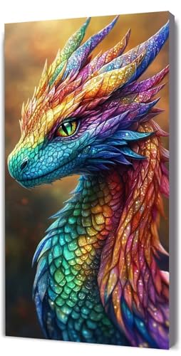 Malen Nach Zahlen Erwachsene Farbe Drachen, DIY Handgemalt Malen Nach Zahlen, mit Leinwand Pinseln Acrylpigment, Paint by Numbers Adult Kinde Anfänger, für Geschenke und Home Haus Deko, 70x140cm D-19 Malen Nach Zahlen Erwachsene Farbe Drachen, DIY Handgemalt Malen Nach Zahlen, mit Leinwand Pinseln Acrylpigment, Paint by Numbers Adult Kinde Anfänger, für Geschenke und Home Haus Deko, 70x140cm D-19 von Lionhai