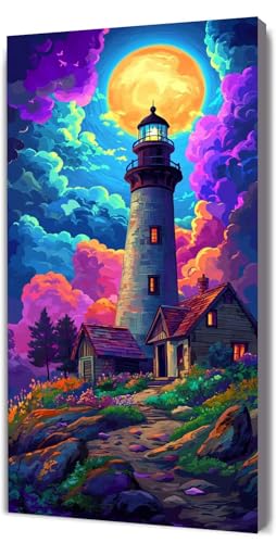 Malen Nach Zahlen Erwachsene Farbe Leuchtturm, Malen Nach Zahlen Kinder ab 7, DIY Digitales Ölgemälde Set auf Leinwand Mit 3 Bürsten Pinseln und Hochwertig Acrylpigment, für Zuhause Dekor 80x160cm D-9 Malen Nach Zahlen Erwachsene Farbe Leuchtturm, Malen Nach Zahlen Kinder ab 7, DIY Digitales Ölgemälde Set auf Leinwand Mit 3 Bürsten Pinseln und Hochwertig Acrylpigment, für Zuhause Dekor 80x160cm D-9 von Lionhai