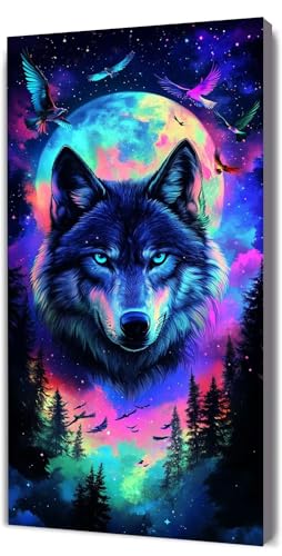 Malen Nach Zahlen Erwachsene Farbe Wolf, Malen Nach Zahlen Kinder ab 7, DIY Digitales Ölgemälde Set auf Leinwand Mit 3 Bürsten Pinseln und Hochwertig Acrylpigment, für Zuhause Dekor 80x160cm D-18 Malen Nach Zahlen Erwachsene Farbe Wolf, Malen Nach Zahlen Kinder ab 7, DIY Digitales Ölgemälde Set auf Leinwand Mit 3 Bürsten Pinseln und Hochwertig Acrylpigment, für Zuhause Dekor 80x160cm D-18 von Lionhai