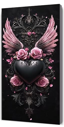 Malen Nach Zahlen Erwachsene Flügel Herz, Malen Nach Zahlen Kinder ab 7, DIY Digitales Ölgemälde Set auf Leinwand Mit 3 Bürsten Pinseln und Hochwertig Acrylpigment, für Zuhause Dekor 100x200cm D-42 von Lionhai