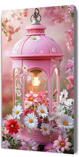 Malen Nach Zahlen Erwachsene Gänseblümchen Lampe, Malen Nach Zahlen Kinder ab 7, DIY Digitales Ölgemälde Set auf Leinwand Mit 3 Bürsten Pinseln und Hochwertig Acrylpigment, Dekor 100x200cm D-46 von Lionhai