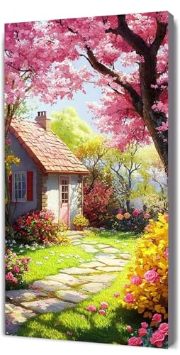 Malen Nach Zahlen Erwachsene Haus Kirschblüten, DIY Handgemalt Malen Nach Zahlen, mit Leinwand Pinseln Acrylpigment, Paint by Numbers Adult Kinde Anfänger, für Geschenke Home Haus Deko, 70x140cm D-61 Malen Nach Zahlen Erwachsene Haus Kirschblüten, DIY Handgemalt Malen Nach Zahlen, mit Leinwand Pinseln Acrylpigment, Paint by Numbers Adult Kinde Anfänger, für Geschenke Home Haus Deko, 70x140cm D-61 von Lionhai