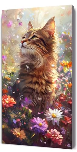 Malen Nach Zahlen Erwachsene Katze Blume, DIY Handgemalt Malen Nach Zahlen, mit Leinwand Pinseln Acrylpigment, Paint by Numbers Adult Kinde Anfänger, für Geschenke und Home Haus Deko, 50x100cm D-347 Malen Nach Zahlen Erwachsene Katze Blume, DIY Handgemalt Malen Nach Zahlen, mit Leinwand Pinseln Acrylpigment, Paint by Numbers Adult Kinde Anfänger, für Geschenke und Home Haus Deko, 50x100cm D-347 von Lionhai