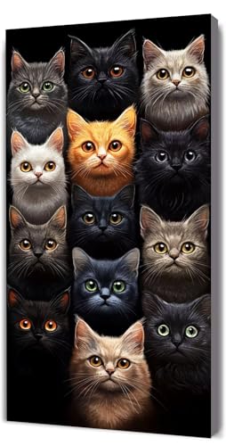 Malen Nach Zahlen Erwachsene Katze Niedlich, Malen Nach Zahlen Kinder ab 7, DIY Digitales Ölgemälde Set auf Leinwand Mit 3 Bürsten Pinseln und Hochwertig Acrylpigment, für Zuhause Dekor 40x80cm D-353 Malen Nach Zahlen Erwachsene Katze Niedlich, Malen Nach Zahlen Kinder ab 7, DIY Digitales Ölgemälde Set auf Leinwand Mit 3 Bürsten Pinseln und Hochwertig Acrylpigment, für Zuhause Dekor 40x80cm D-353 von Lionhai