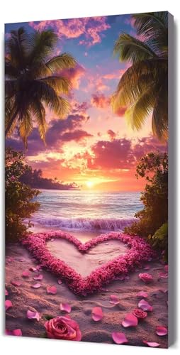 Malen Nach Zahlen Erwachsene Liebe Strand, Malen Nach Zahlen Kinder ab 7, DIY Digitales Ölgemälde Set auf Leinwand Mit 3 Bürsten Pinseln und Hochwertig Acrylpigment, für Zuhause Dekor 60x120cm D-3 Malen Nach Zahlen Erwachsene Liebe Strand, Malen Nach Zahlen Kinder ab 7, DIY Digitales Ölgemälde Set auf Leinwand Mit 3 Bürsten Pinseln und Hochwertig Acrylpigment, für Zuhause Dekor 60x120cm D-3 von Lionhai
