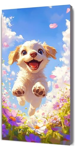 Malen Nach Zahlen Erwachsene Niedlich Hund, Malen Nach Zahlen Kinder ab 7, DIY Digitales Ölgemälde Set auf Leinwand Mit 3 Bürsten Pinseln und Hochwertig Acrylpigment, für Zuhause Dekor 20x40cm D-281 Malen Nach Zahlen Erwachsene Niedlich Hund, Malen Nach Zahlen Kinder ab 7, DIY Digitales Ölgemälde Set auf Leinwand Mit 3 Bürsten Pinseln und Hochwertig Acrylpigment, für Zuhause Dekor 20x40cm D-281 von Lionhai