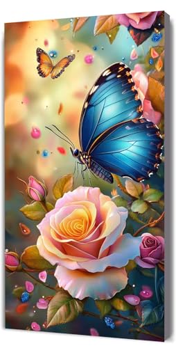 Malen Nach Zahlen Erwachsene Rose Schmetterling, Malen Nach Zahlen Kinder ab 7, DIY Digitales Ölgemälde Set auf Leinwand Mit 3 Bürsten Pinseln und Hochwertig Acrylpigment, Zuhause Dekor 40x80cm D-369 Malen Nach Zahlen Erwachsene Rose Schmetterling, Malen Nach Zahlen Kinder ab 7, DIY Digitales Ölgemälde Set auf Leinwand Mit 3 Bürsten Pinseln und Hochwertig Acrylpigment, Zuhause Dekor 40x80cm D-369 von Lionhai