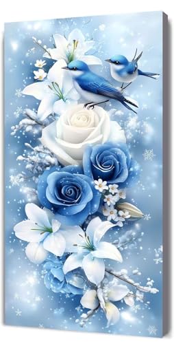 Malen Nach Zahlen Erwachsene Rose Vogel, DIY Handgemalt Malen Nach Zahlen, mit Leinwand Pinseln Acrylpigment, Paint by Numbers Adult Kinde Anfänger, für Geschenke und Home Haus Deko, 90x180cm D-374 von Lionhai