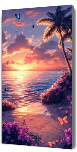 Malen Nach Zahlen Erwachsene Sonnenuntergang Strand, DIY Handgemalt Malen Nach Zahlen, mit Leinwand Pinseln Acrylpigment, Paint by Numbers Kinde Anfänger, für Geschenke Home Haus Deko, 35x70cm D-326 Malen Nach Zahlen Erwachsene Sonnenuntergang Strand, DIY Handgemalt Malen Nach Zahlen, mit Leinwand Pinseln Acrylpigment, Paint by Numbers Kinde Anfänger, für Geschenke Home Haus Deko, 35x70cm D-326 von Lionhai