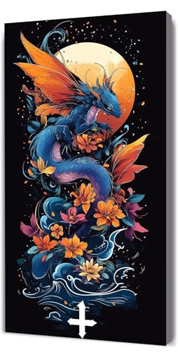 Malen Nach Zahlen Erwachsene Traum Drachen, DIY Handgemalt Malen Nach Zahlen, mit Leinwand Pinseln Acrylpigment, Paint by Numbers Adult Kinde Anfänger, für Geschenke und Home Haus Deko, 50x100cm D-409 Malen Nach Zahlen Erwachsene Traum Drachen, DIY Handgemalt Malen Nach Zahlen, mit Leinwand Pinseln Acrylpigment, Paint by Numbers Adult Kinde Anfänger, für Geschenke und Home Haus Deko, 50x100cm D-409 von Lionhai