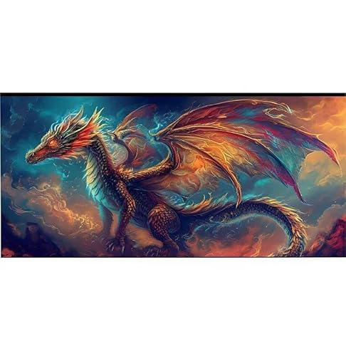 Malen Nach Zahlen Erwachsene Traum Drachen, Kinder für Anfänger Einfaches DIY-Ölgemälde-Set auf Leinwand mit Pinseln und Acrylpigment, Bastelset Erwachsene Malen, Hause Dekor Geschenk 30x60cm Ws-364 Malen Nach Zahlen Erwachsene Traum Drachen, Kinder für Anfänger Einfaches DIY-Ölgemälde-Set auf Leinwand mit Pinseln und Acrylpigment, Bastelset Erwachsene Malen, Hause Dekor Geschenk 30x60cm Ws-364 von Lionhai