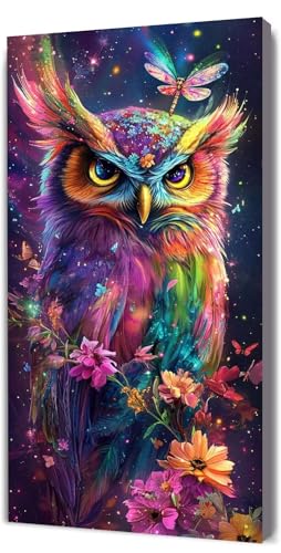 Malen Nach Zahlen Erwachsene Traum Eule, DIY Handgemalt Malen Nach Zahlen, mit Leinwand Pinseln Acrylpigment, Paint by Numbers Adult Kinde Anfänger, für Geschenke und Home Haus Deko, 35x70cm D-413 Malen Nach Zahlen Erwachsene Traum Eule, DIY Handgemalt Malen Nach Zahlen, mit Leinwand Pinseln Acrylpigment, Paint by Numbers Adult Kinde Anfänger, für Geschenke und Home Haus Deko, 35x70cm D-413 von Lionhai