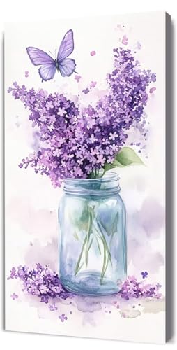 Malen Nach Zahlen Erwachsene lila Schmetterling, Malen Nach Zahlen Kinder ab 7, DIY Digitales Ölgemälde Set auf Leinwand Mit 3 Bürsten Pinseln und Hochwertig Acrylpigment, Zuhause Dekor 100x200cm D-55 von Lionhai