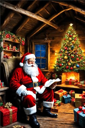 Weihnachtsmann Diamond Painting, Diamand Painting Erwachsene Groß XXL 50x70cm Diamant Painting Bilder, DIY 5D Diamand Art Painting Kinder Stickerei Kreuzstich Malerei Kits, Zimmer deko Wohnzimmer Weihnachtsmann Diamond Painting, Diamand Painting Erwachsene Groß XXL 50x70cm Diamant Painting Bilder, DIY 5D Diamand Art Painting Kinder Stickerei Kreuzstich Malerei Kits, Zimmer deko Wohnzimmer von Lionhai