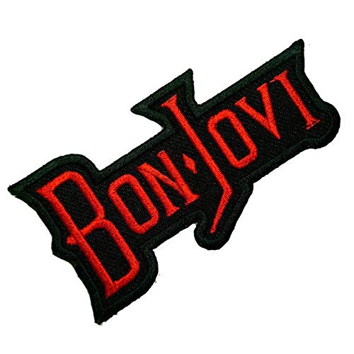 LipaLipaNa 3,5 x 1,75 Bon Jovi Music Songs Schwere Metal Punk Rock & Roll Band Logo T-Shirts Aufbügeln Patches Applique Andenken Zubehör von LipaLipaNa