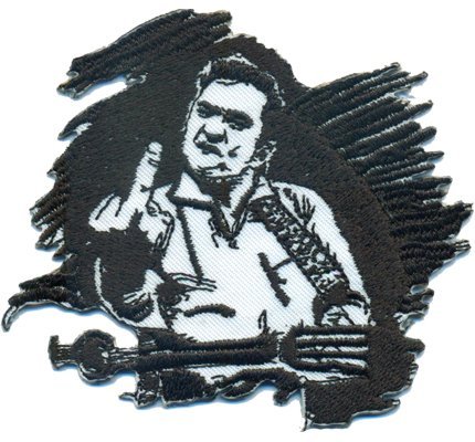 LipaLipaNa Johnny Cash Guitar Hero Fender Rock Rockabilly Rocker Biker Aufbügeln Patch Abzeichen Applique Souvenir Zubehör von LipaLipaNa