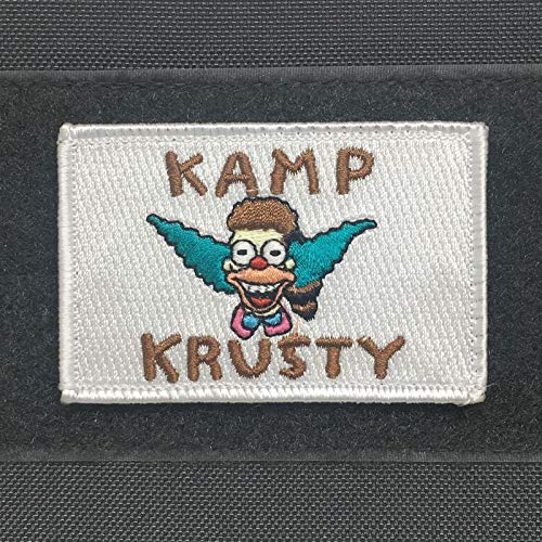 LipaLipaNa Kamp Krusty Flagge Morale Patch - der Simpsons Bart Clown Applique Souvenir Zubehör von LipaLipaNa