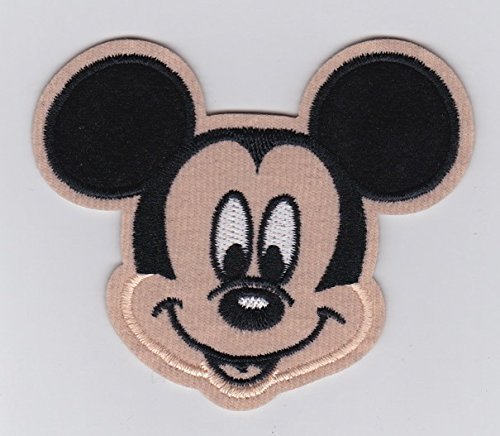 LipaLipaNa Mickey-Mouse-Smiley-Kopf 3,5 x 3 - Aufbügeln aufnähenSchneideAppliqueAmbroider Applique Souvenir Zubehör von LipaLipaNa