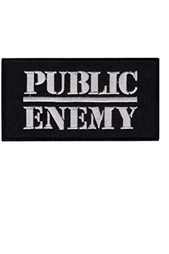 LipaLipaNa Public Enemy Silver Hip Hop Music Aufnäher Besticktes Patch zum Aufbügeln Applique von LipaLipaNa