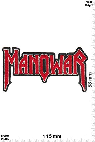 Manowar - Sign of the Hammer red black Aufnäher Besticktes Patch zum Aufbügeln Applique Souvenir Zubehör von LipaLipaNa