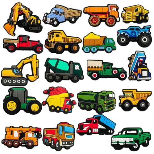 20 Stück Bagger-Technik-LKW-schuhanhänger, Dekoration Für Schuhe, Armbänder, Armbänder, Baufahrzeug-anhänger, Schuhdekoration Für Kinder, Jungen Und Mädchen 20 Stück Bagger-Technik-LKW-schuhanhänger, Dekoration Für Schuhe, Armbänder, Armbänder, Baufahrzeug-anhänger, Schuhdekoration Für Kinder, Jungen Und Mädchen von Lipfer