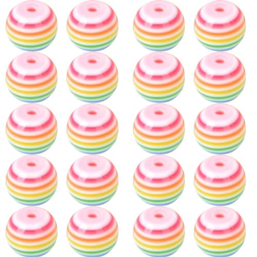 Lipfer 100 Stück Runde Regenbogen Gestreifte Harzperlen Süßigkeiten Farbe Streifte Ball Bubblegum Gumball Perlen -abstandshalter Für DIY -schmuck Making Supplies Frauen Mädchen Lipfer 100 Stück Runde Regenbogen Gestreifte Harzperlen Süßigkeiten Farbe Streifte Ball Bubblegum Gumball Perlen -abstandshalter Für DIY -schmuck Making Supplies Frauen Mädchen von Lipfer