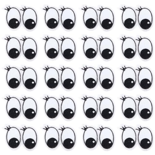 Lipfer 20pcs Bestickte Pflaster Eisen/nähen Auf Lustige Schwarze Weiße Augen Applikation Für Bekleidungshut -Tasche Lipfer 20pcs Bestickte Pflaster Eisen/nähen Auf Lustige Schwarze Weiße Augen Applikation Für Bekleidungshut -Tasche von Lipfer