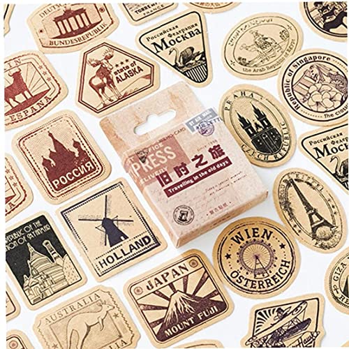 Lipfer 46pcs/Box Vintage Travel Sticker Kraft Dekoratives Klebstoff -Etikett Versiegelungsaufkleber Scrapbooking Diary DIY -alben Lipfer 46pcs/Box Vintage Travel Sticker Kraft Dekoratives Klebstoff -Etikett Versiegelungsaufkleber Scrapbooking Diary DIY -alben von Lipfer