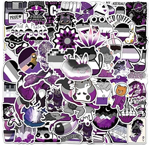 60pcs Asexuelle Pride -aufkleber, Lgbt -stolz Nicht -sexuelle Vinylaufkleber, Perfekt Für Wasserflaschen -laptop -scrapbooking -abziehbilder Asexual Pride Gift von Lipfer