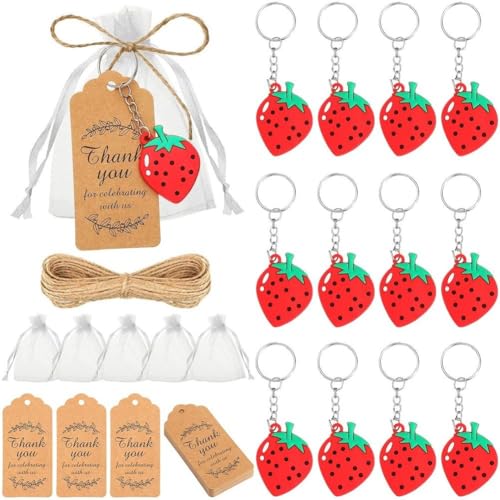 Lipfer Erdbeer-schlüsselanhänger, Erdbeer-babyparty-partygeschenk-schlüsselanhänger, Anhänger Dankeschön-anhängern Für Gäste, Organzabeutel Hanfseil Für Party-deko-zubehör Lipfer Erdbeer-schlüsselanhänger, Erdbeer-babyparty-partygeschenk-schlüsselanhänger, Anhänger Dankeschön-anhängern Für Gäste, Organzabeutel Hanfseil Für Party-deko-zubehör von Lipfer